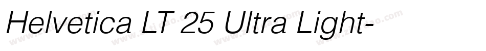 Helvetica LT 25 Ultra Light字体转换
